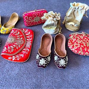 brand new beautiful party purse and punjabi jutti 😍$35 each or all for $200